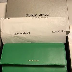 Giorgio Armani Kelly Green Billfold